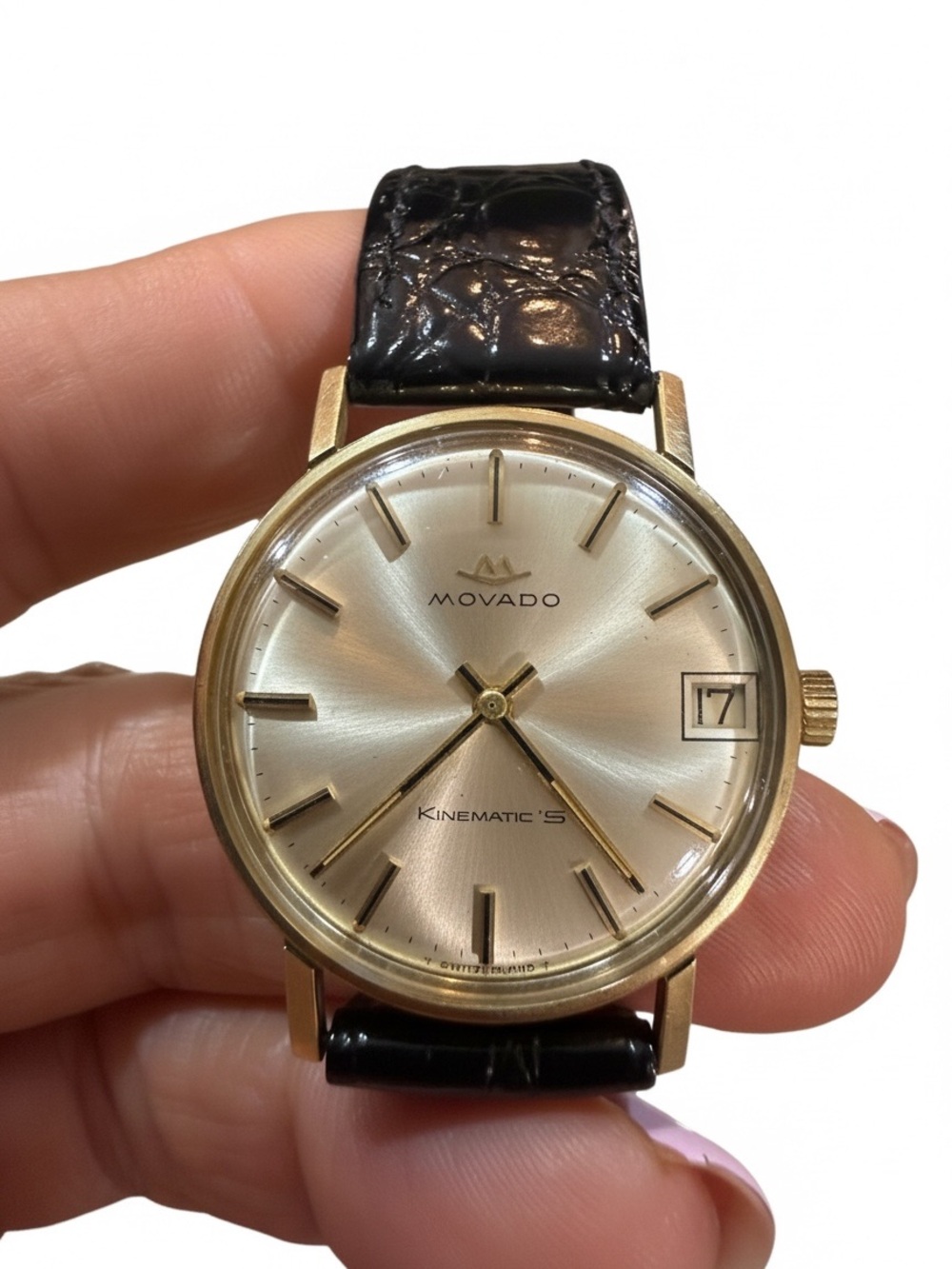 Vintage Movado Kingmatic Sub-Sea 14K Gold-Filled Automatic Swiss 34mm
